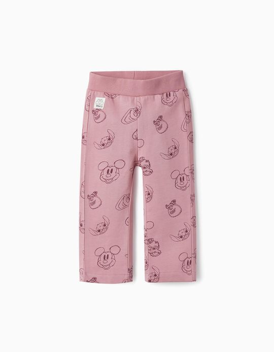 Cotton Joggers for Baby Girls 'Disney 100 Years', Pink