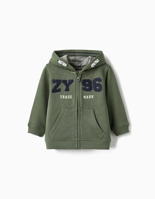 Hooded Jacket with Zipper for Baby Boys 'ZY 96', Green