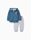 Acheter en ligne Manteau + Pantalon Gratté pour Bébé Garçon 'Signes de Circulation', Turquoise/Gris