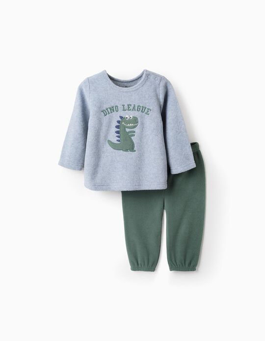 Comprar Online Pijama Polar para Bebé Menino 'Dinossauro', Cinza/Verde