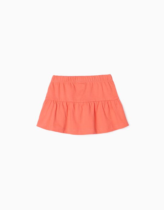 Jersey Skirt for Baby Girls, Orange