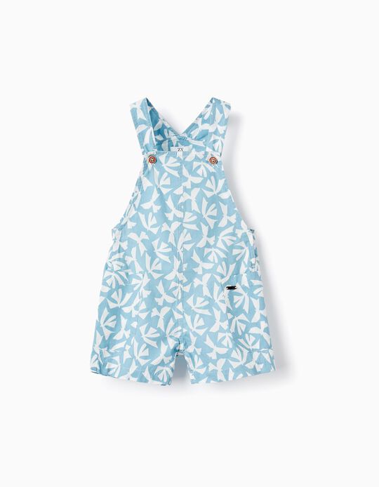 Buy Online Cotton Dungarees for Baby Boys, Light Blue/White