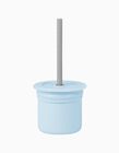 Snack Cup with Straw Blue/Grey Minikoioi 6M+