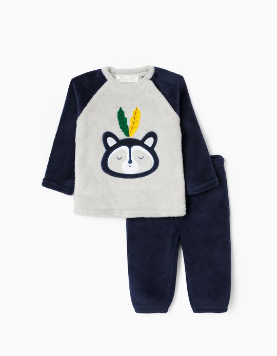 Pijama para Bebé Niño, Gris/Azul Oscuro