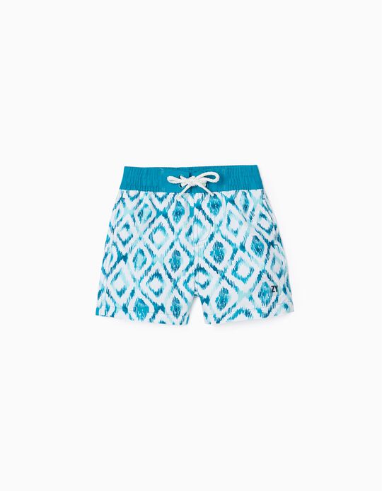 Swim Shorts UPF 80 for Baby Boys 'You&Me', Turquoise