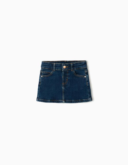 Denim Skirt for Baby Girls, 'Comfort Denim', Dark Blue