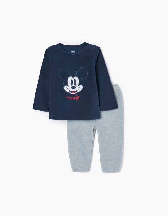 Polar Pyjamas for Baby Boys 'Mickey', Dark Blue/Grey