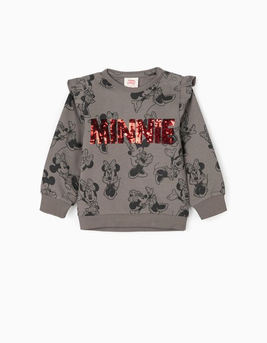 Sweatshirt for Baby Girls 'Minnie', Grey