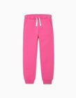 Joggers with Glittery Stripe for Girls, Pink