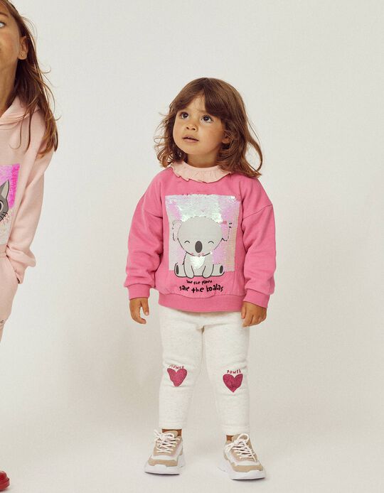 Sweatshirt for Baby Girls 'Save The Koalas', Pink