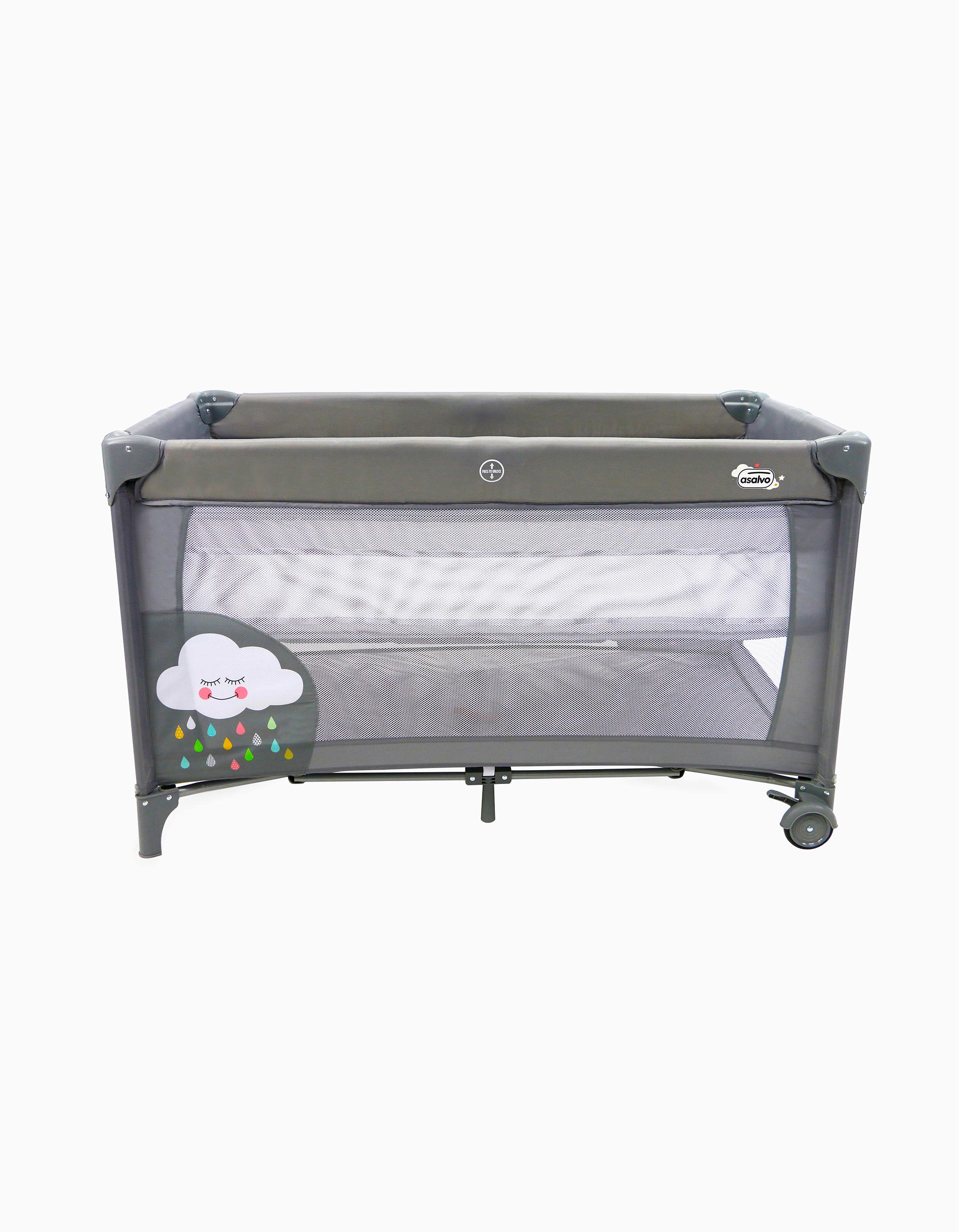 Travel Cot 2 Heights Smooth Clouds Asalvo