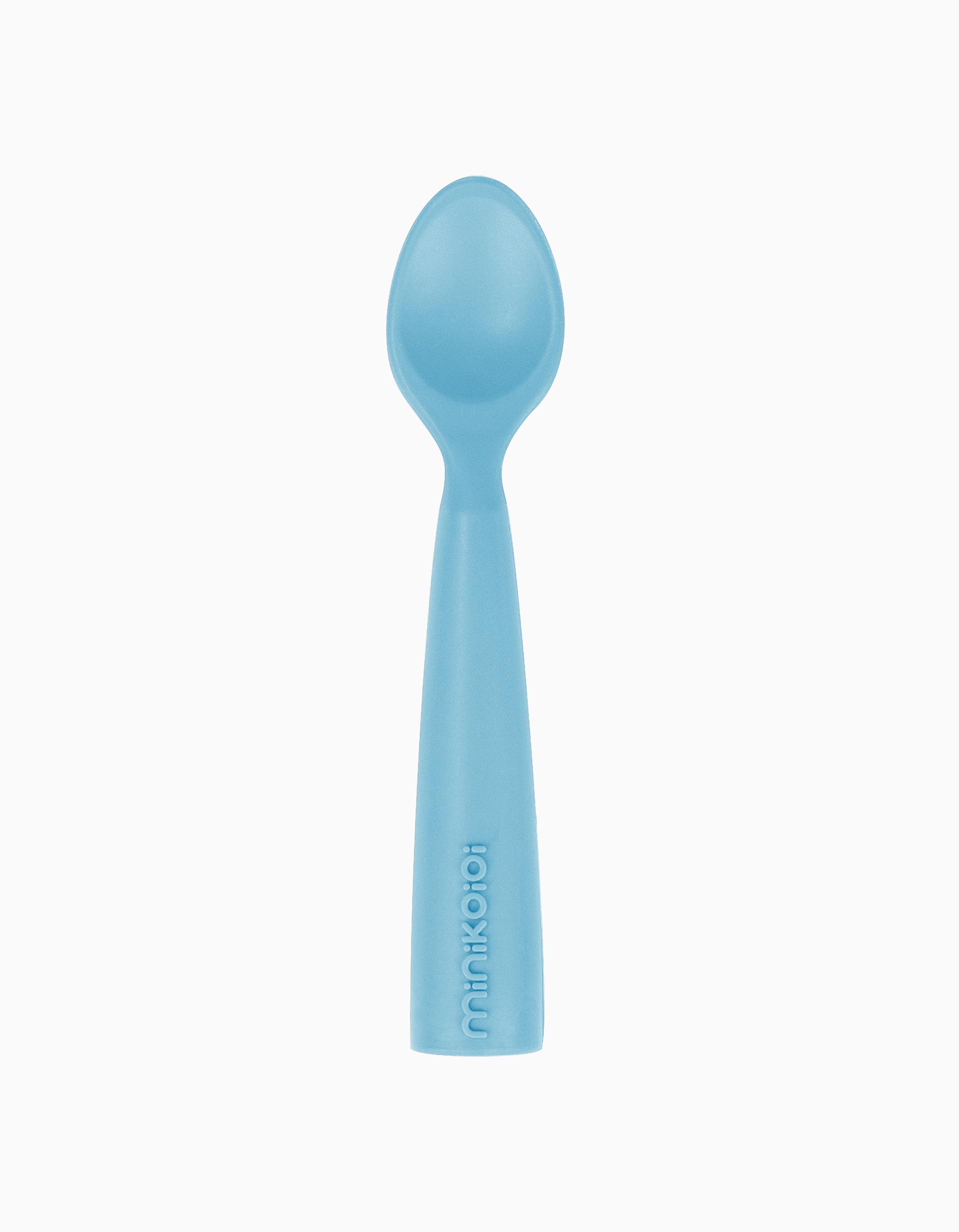 Colher De Silicone Minikoioi Spoon Blue 6M+