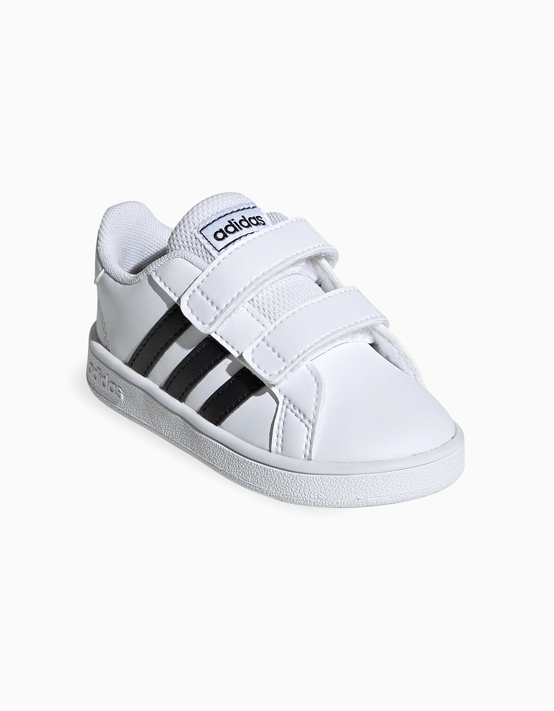 Trainers for Babies, 'Adidas Grand Court', White/Black | Zippy Online