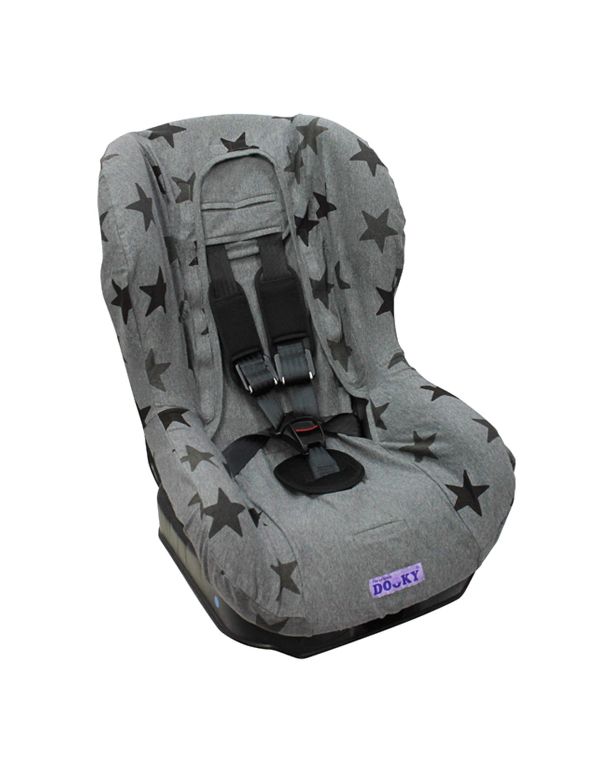 Car Seat Liner Gr 1 by Dooky, Grey Stars
